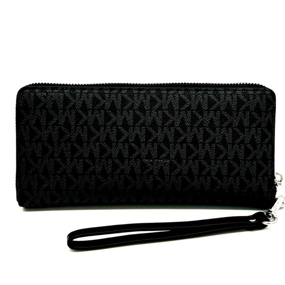 Michael Kors Large Continental Wallet Black Signature - Picture 5 of 9